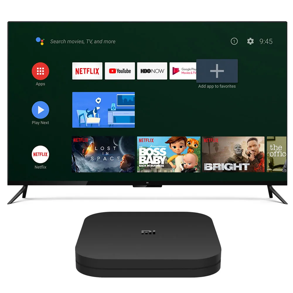 Xiaomi Mi Box S Smart tv Android 8 1 4 K HDR четырехъядерный 2G 8G wifi Google Cast Netflix IP телеприставка