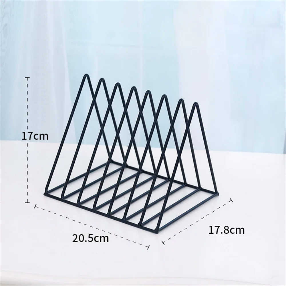 Треугольная металлическая настольная корзина для хранения, Европейский Шик, скандинавский стол, корзина для хранения, журнал, бумага, органайзер для документов, домашний декор, S L