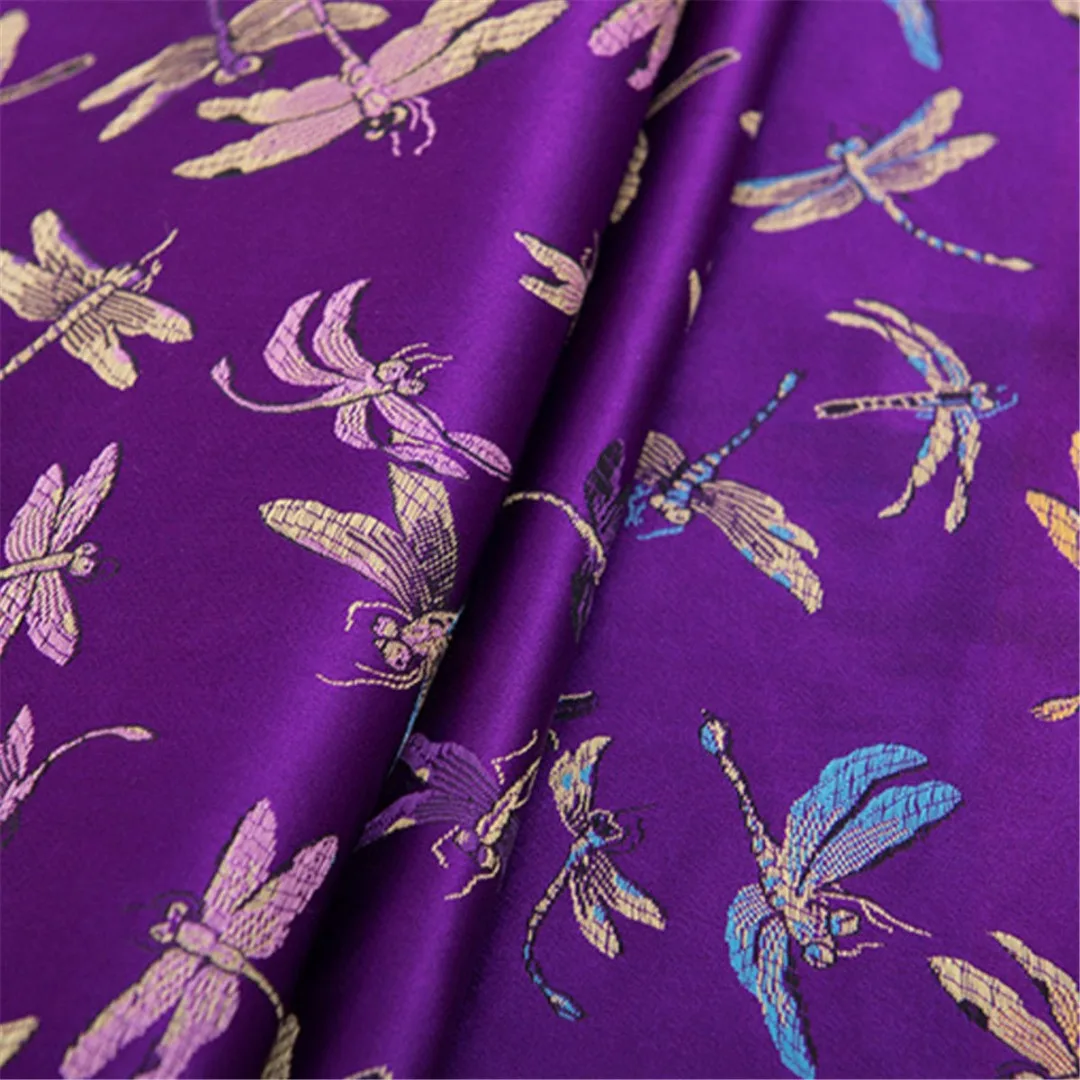 00*90cm Jacquard Damask Chinese Baby Clothes Kimono Hanfu Brocade Satin Phoenix Fabrics 1