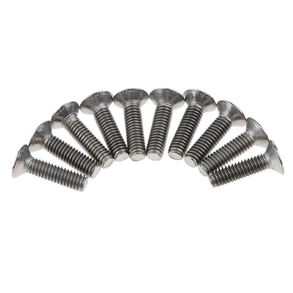 10 Pcs M4 Flat Head Grade 1 Titanium Machine Screws Phillips Drive