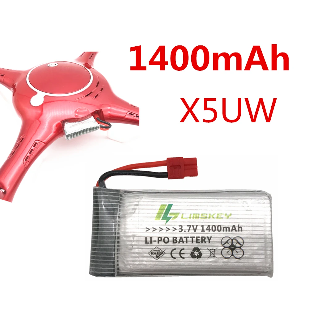 3,7 V 1400 mah Lipo батарея 1S для Syma X5HC X5HW X5UW X5UC RC Quadcopter запасные части 3,7 V батарея RC камера Дрон запчасти