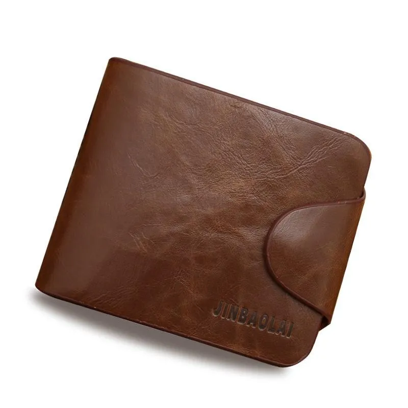 

Fashion Cowhide Leather Men Short Wallets With Zipper Hasp Pocket Male Handmade Custom Dollar Price Coin Purse Free Shipping