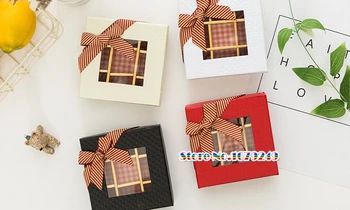 

Chocolate Candy box with open window.Valentine Chocolate Paper Box, Christmas Birthday candy Packaging Storage Boxes 50pcs/lot