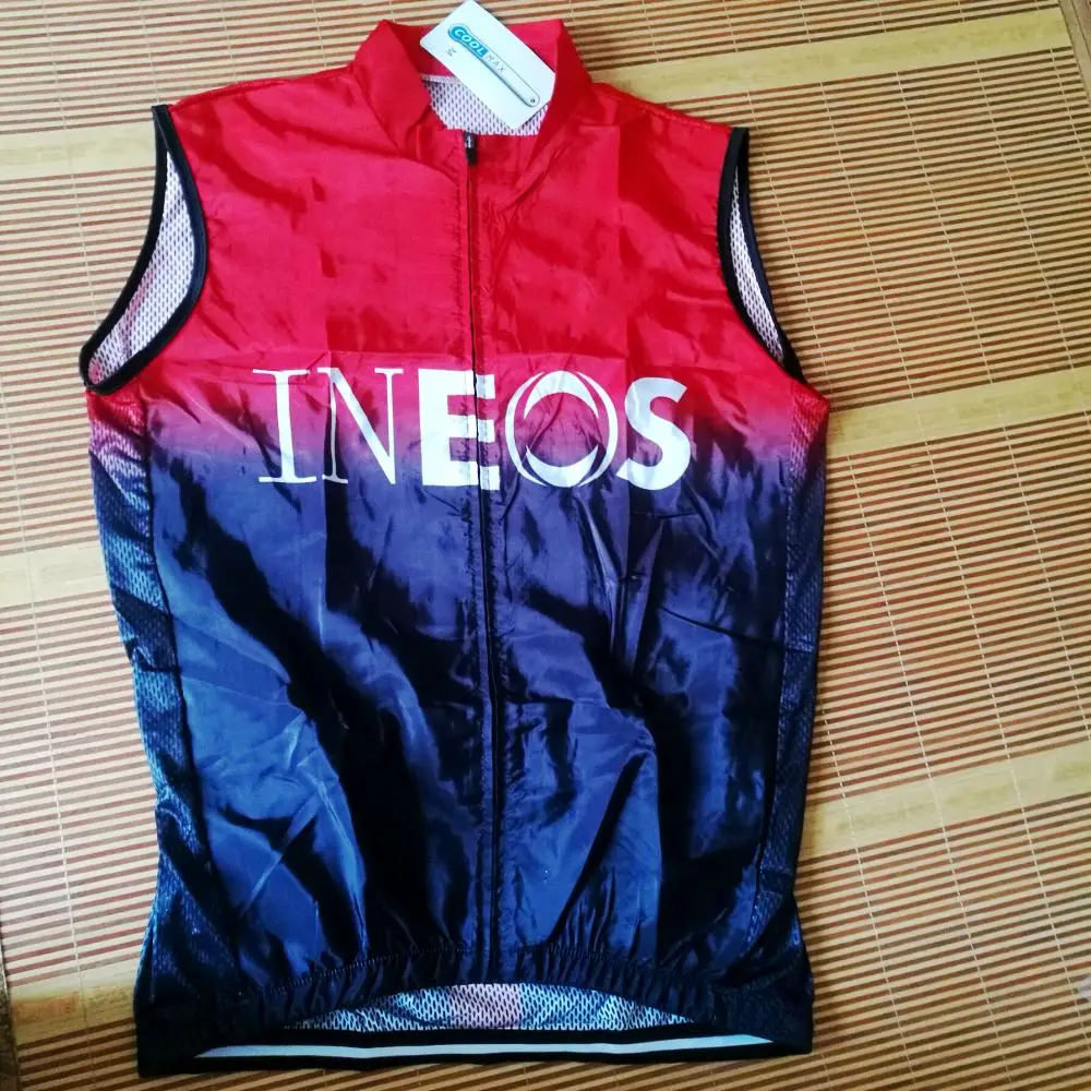 Pro team ineos черный жилет для велоспорта с 3 карманами ветрозащитный дышащий Летний жилет без рукавов MTB Ropa Ciclismo windstopper maillot