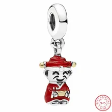 Подвесная подвеска Fortune& Luck, яркая эмаль и 14 K золото, DIY Fit PANDORA, подвески, серебро 925, оригинальные женские ювелирные изделия FL684K