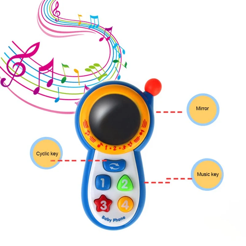 1 шт. Детский Электронный мобильный телефон со звуком телефон игрушка мобильный телефон ранняя развивающая музыкальная игрушка Подарки