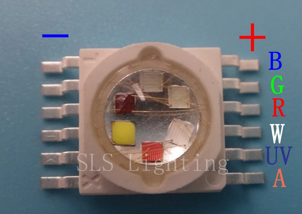 Светодиодная лампа 60 шт./лот светодиодный чип 18 вт RGBWA + UV 6 цветов в 1 бренд TianXin