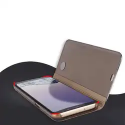 Золотые кожаные флип чехол Clear View зеркало смарт-чехол для samsung Galaxy S8 S9 S7 мобильный чехол для телефона для samsung