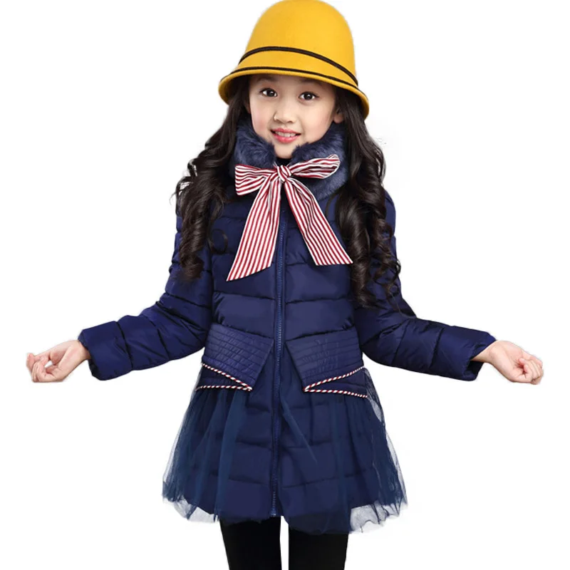 

3-13Y Girls Padded Jacket Children Winter Coat Kids Warm Thickening Fur Down Coats For Teenage Girls Outerwear Girls Clothing