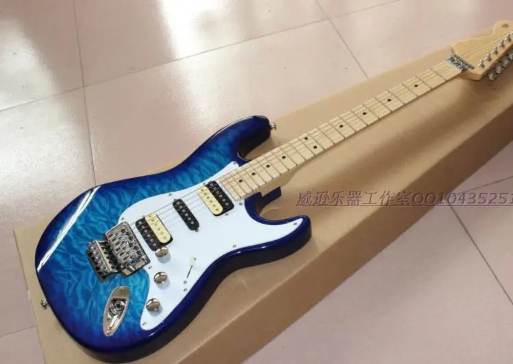 

Best Price Customized Strat Electric Guitar in Transparent Blue Free Shipping