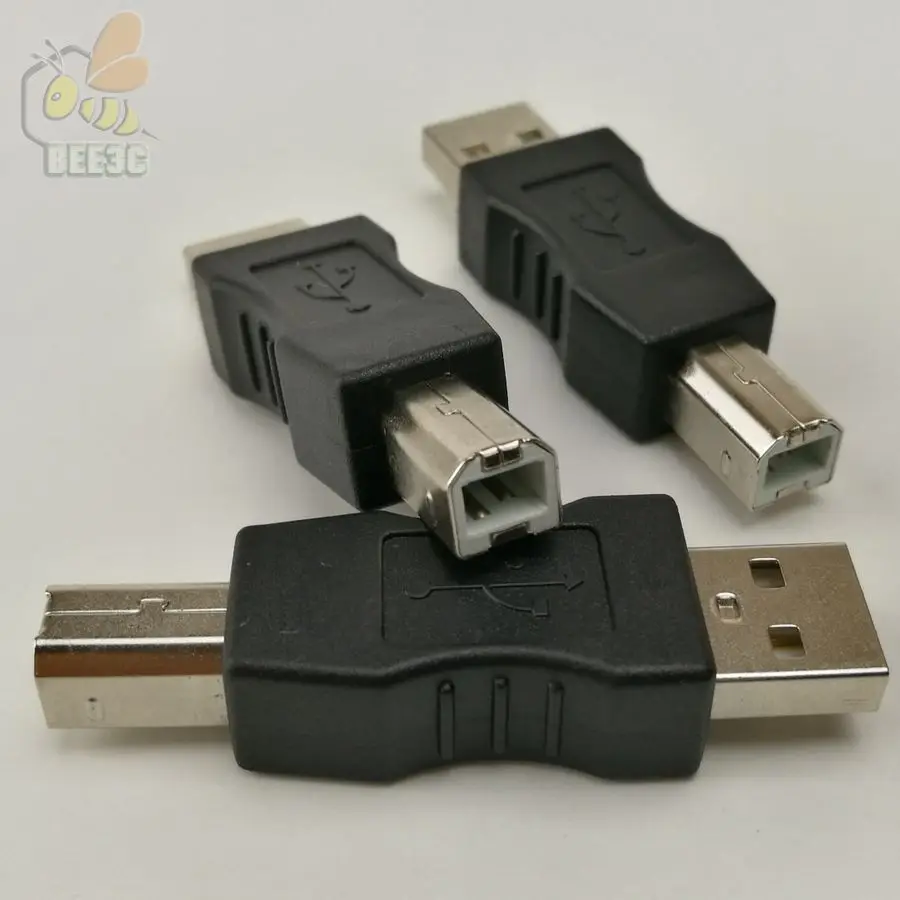 USB type B 2,0 Женский к USB type A Женский Тип B Мужской к женскому черный адаптер для печати 4 типа на выбор 100 шт