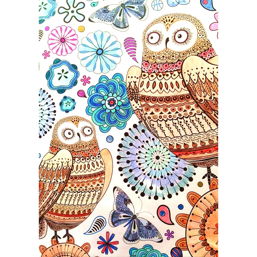 Inspiration jardin 50 Coloriages Antistress Adult Colouring Book Relieve Stress Kill Time Graffiti Painting Drawing Books Gift in Books from fice & School