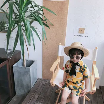 2019 Summer Fashion Boys Big Floral Beach Style Soft Clothing Sets Kids Thin Breathable T Shirt + Shorts 2Pcs Suits 6