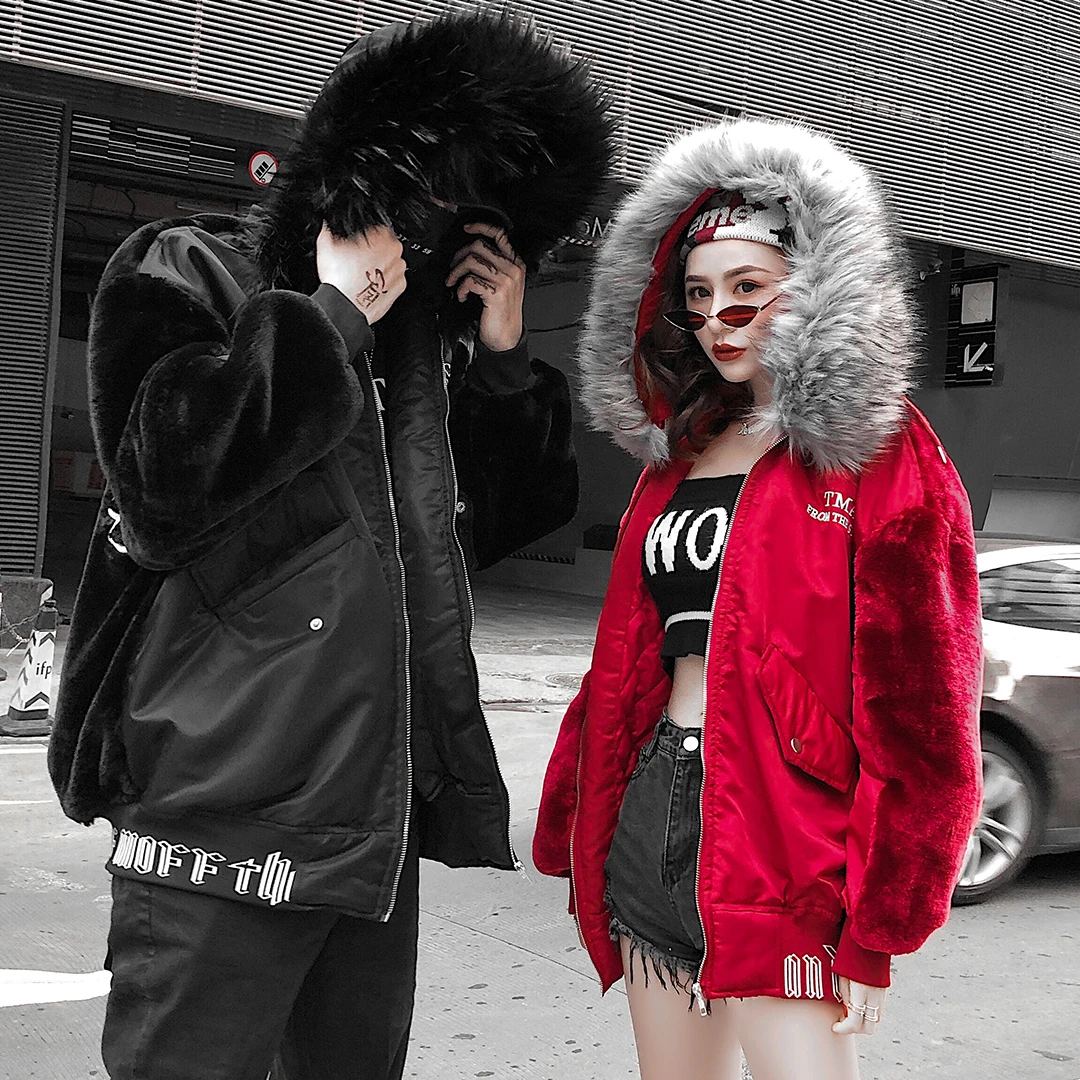 AELFRIC Thick Wool Jackets Man Women Harajuku Streetwear Winter Fleece Casual Streetwear Jacket Warm Skateboard Overcoats QA30