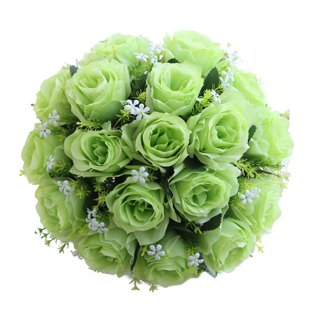 18 пучков цветов искусственные шелковые розы Свадебный букет цветов ...