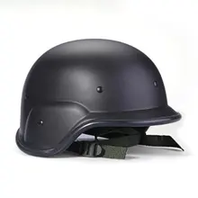 Militare tattico Swat casco nero protector cinghie casco regolabile