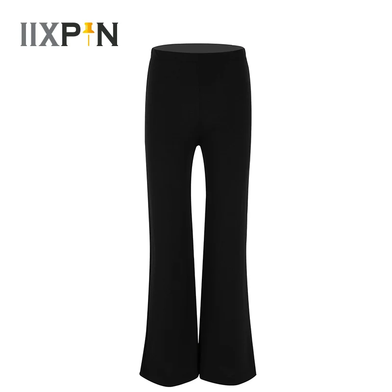 

Kids Boys Jazz Pants ballroom Jazz Basic Classic Stretchy Boot Cut Pants Trousers Dancewear for Jazz Dance Stage Performance
