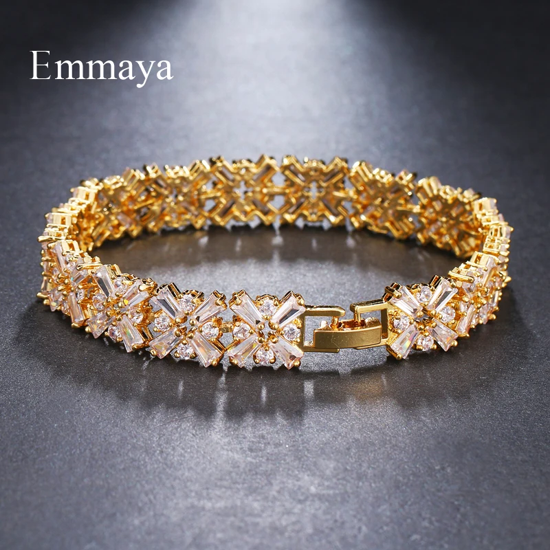 Emmaya Luxury Bracelet Crystal Bracelets For Women Charm Silver Bracelets & Bangles Female Bridal Wedding Jewelry - Image 5