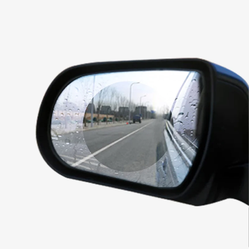 2 шт., противотуманная пленка заднего вида, зеркальная защитная пленка для автомобиля, анти-дождь, автомобильное стекло, противотуманная пленка, зеркальная пленка заднего вида, непромокаемая