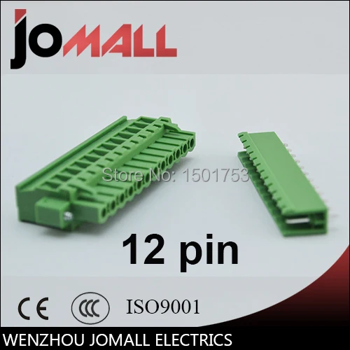 

5.08mm Pitch 12 pin 12 way high quality green color Terminal Block Plug Connector