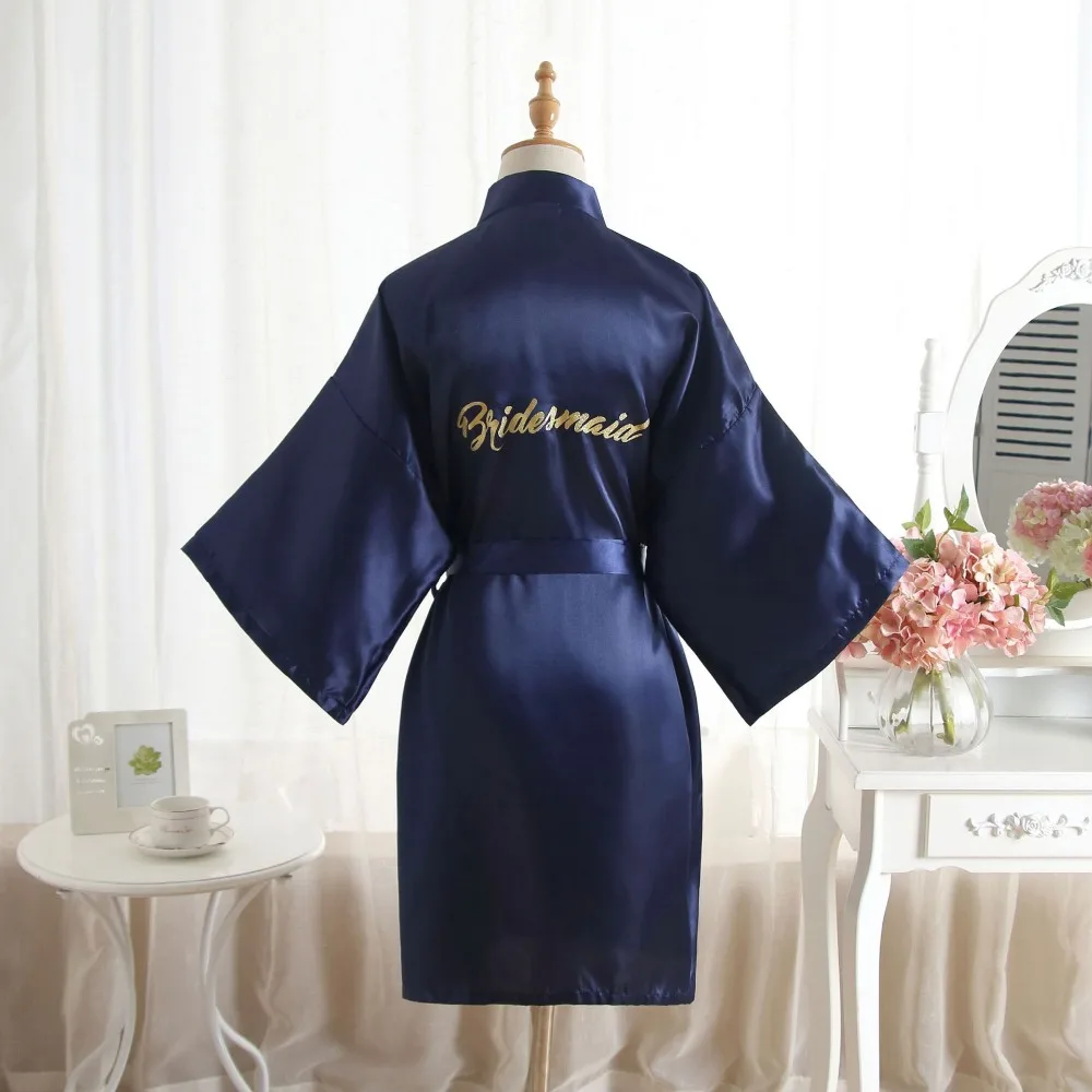 Gold Bridesmaid robes Sleepwear Robe Wedding Bride Bridesmaid Robes