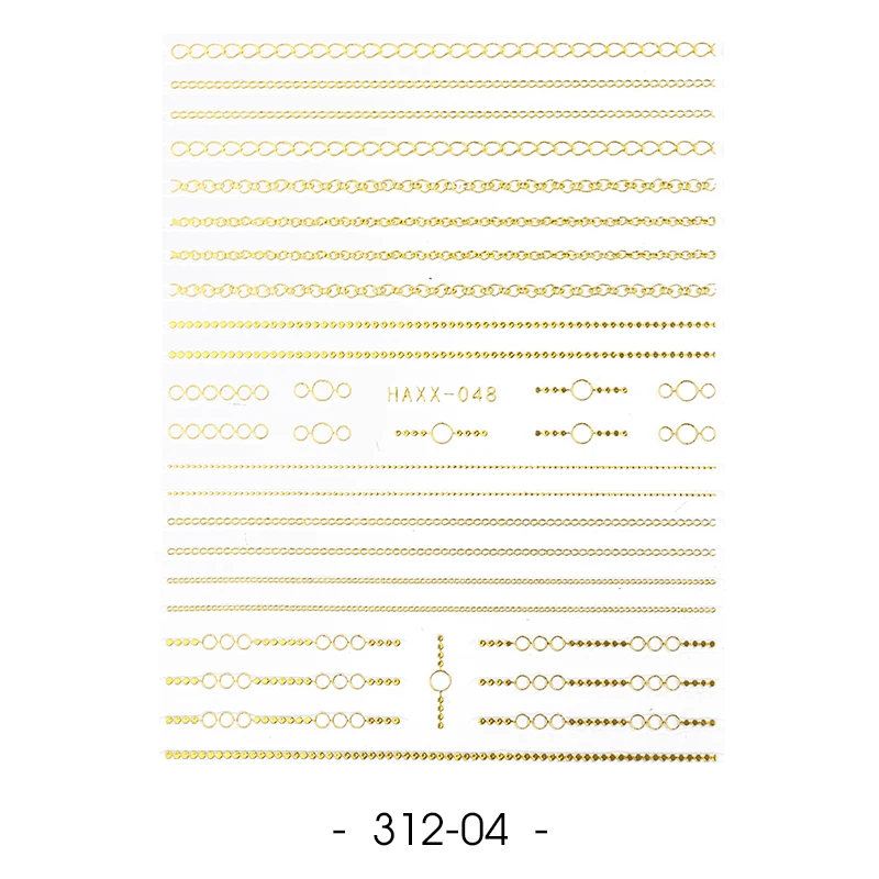 1 шт Золотые 3D наклейки для ногтей кривые полосы линии наклейки для ногтей клейкая полосатая повязка наклейки для ногтей наклейки золотого и серебряного цвета