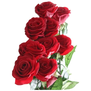 

10 pcs Latex Real Touch Rose Decor Rose Artificial Flowers Silk Flowers Floral Wedding Bouquet Home Party Design Flowers