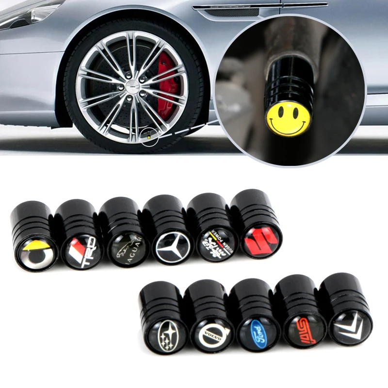 

4pcs Universal metal Car Truck Bike Motorcycle Tyre Tire Valve Core Caps Wheel Valve Stem Cap Dust Cover car accessories