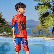 Rashguard/детский купальный костюм для маленьких мальчиков, одежда для детей, одежда для бикини, г., милый человек-паук, цветы, животные