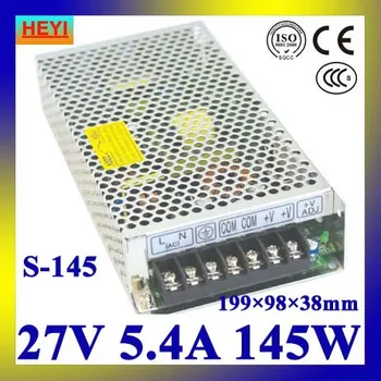 

single output switching power supply 27V 5.4A 100~120V/200~240V AC input LED power supply 145W 27V transformer