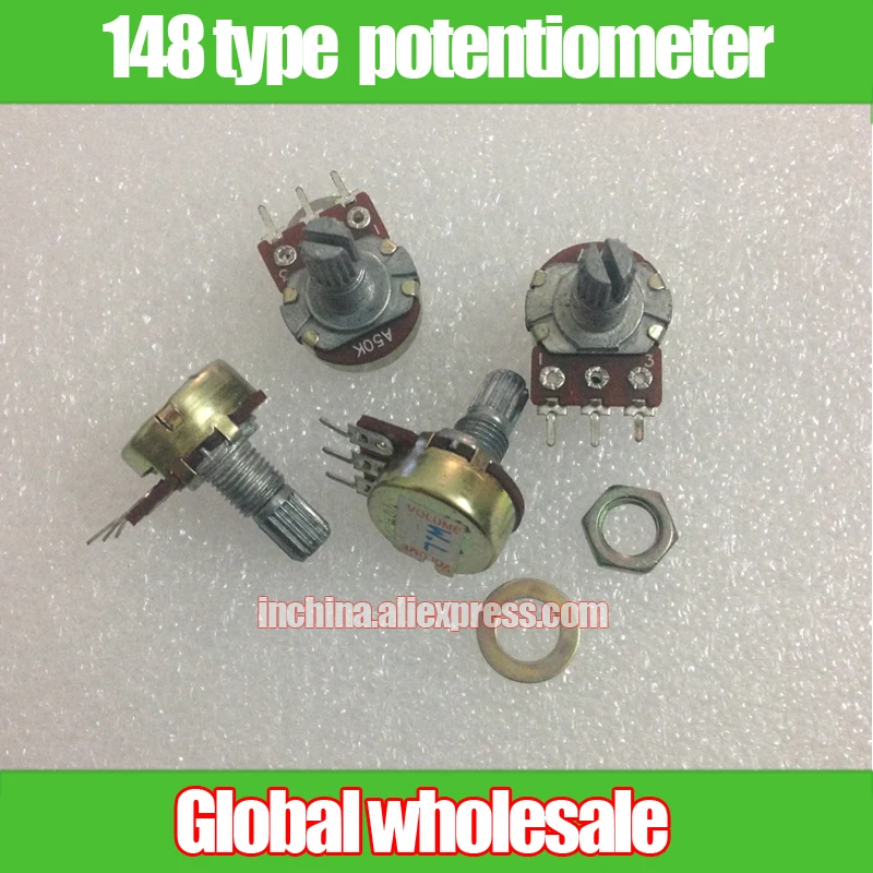 10 шт. 148 Тип потенциометра A50K A100K A200K/Ручка 15 мм|potentiometer a20k|potentiometer handlea20k potentiometer |
