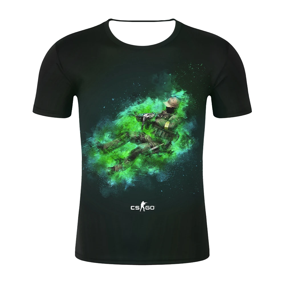 

2019 Counter Strike Global Offensive CS GO Gamer T Shirt CSGO 3D Men Tshirt Top Quality Brand Clothing Funny T-Shirt mens Tee
