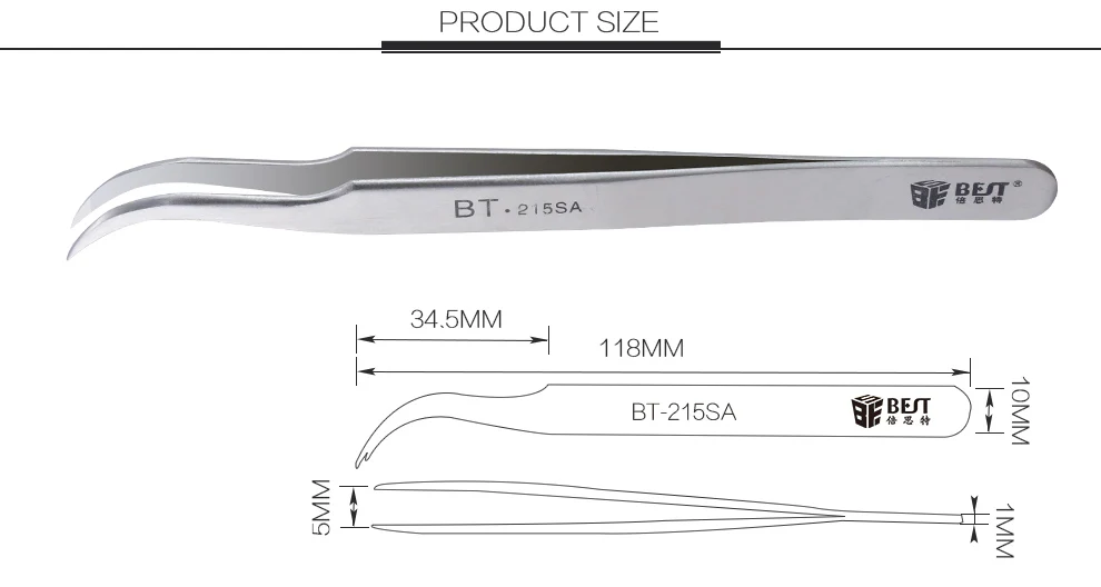 BST-212SA/214SA/213SA/215SA/211 S Набор пинцетов из нержавеющей стали, электронные щипцы, многофункциональные инструменты, ручной инструмент