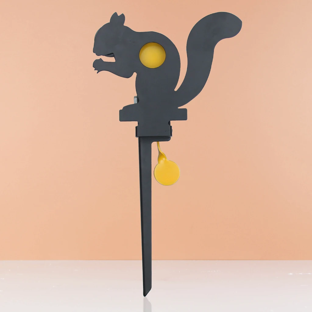Resetting Field Target Paintball Shooting Practice Squirrel Reset Target with 2 Sizes Kill Zone Reducers