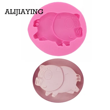 

M1249 1Pcs DIY silicone mould pig mold for cake decoration fondant form chocolate wafer mold kitche Baking accessories