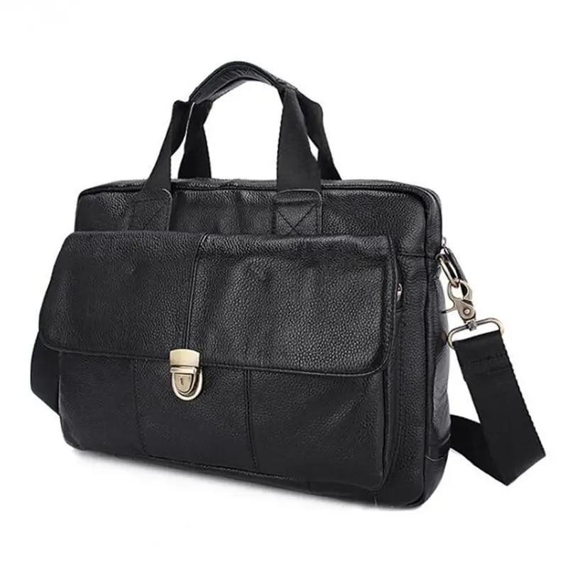 جديد رجل أكياس جلدية حقيقية سستة حقائب كمبيوتر محمول حقيبة يد رجال الأعمال رسول الكتف Crossbody أكياس للرجال