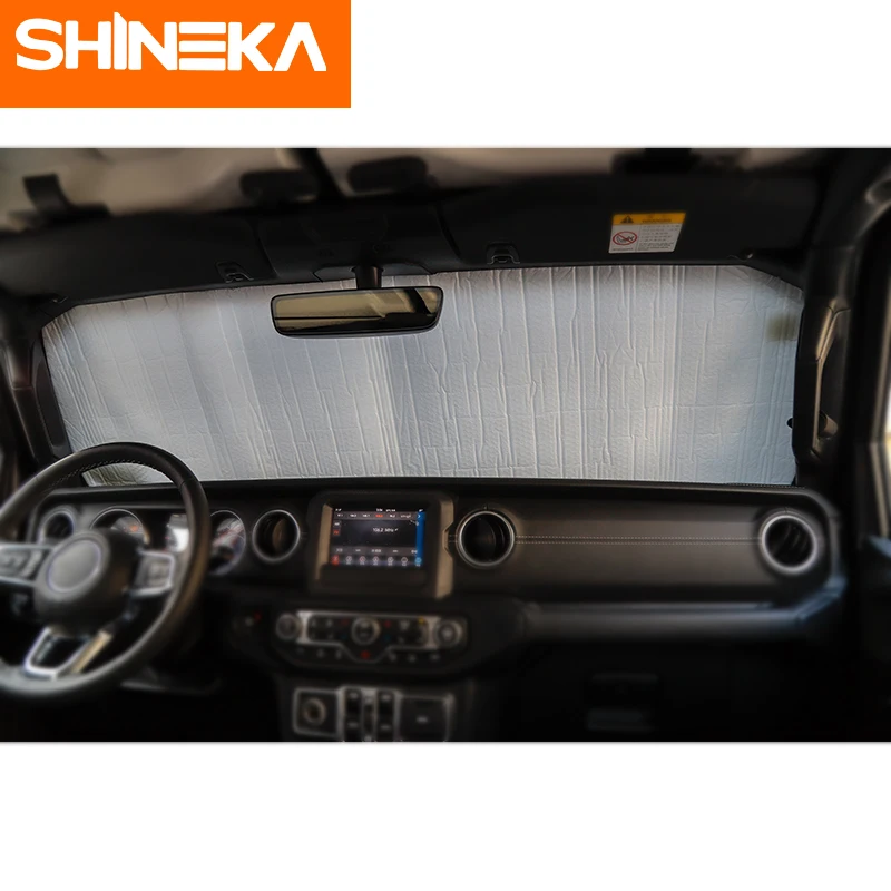 SHINEKA Windshield Sunshades Car Sun Shade Side For Jeep Wrangler JL 2018 Accessories SHINEKA Windshield Sunshades Car Sun Shade Side For Jeep Wrangler JL 2018 Accessories