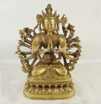 

Copper eighteen arm quasi mention Buddha statues ornaments female Tantric Buddha Hand Guanyin