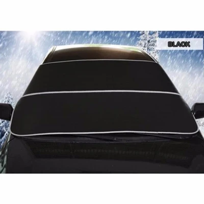 GLCC Защита от солнца на лобовое стекло автомобиля, защита от снега, универсальные чехлы для седана, внедорожника, MPV, защита от УФ-лучей, водонепроницаемые, авто защита окна, 3 цвета - Цвет: Black