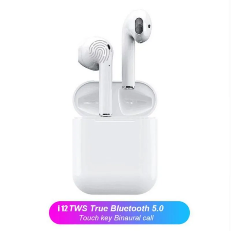 

Mini Wireless Headset Bluetooth 5.0 Earphone Stereo Earbud With Charging Box Mic For All Smart phone I12 TWS Wireless Earphone