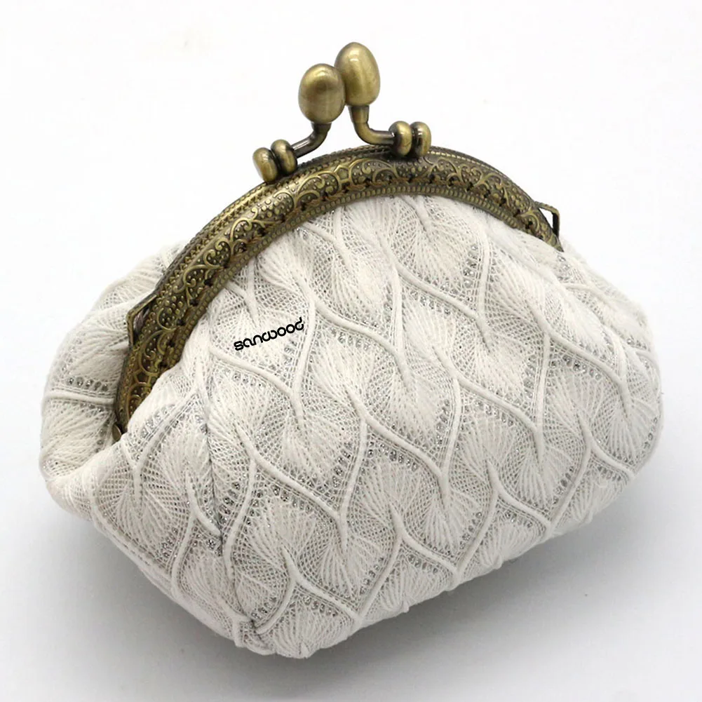 Mini Pouch 12 Portamonete Vintage In Stoffa Per Ragazze, Porta