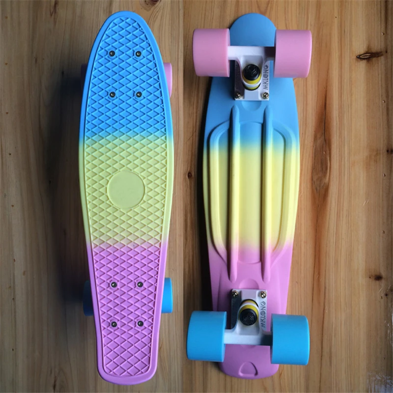 Fade-Retro Mini Cruiser Longboard for Boys and Girls, Skate Board, Ready to Ride, Peny Skateboards, 22x6"