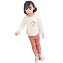 Весна-осень-зима дети девушки хлопка с длинным рукавом футболки с рисунком кактуса узор рубашки детская одежда Одежда для мальчиков G74