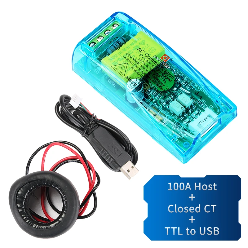 

AC TTL Modbus-RTU Power Voltmeter Ammeter Electric Volt Current Frequency Power Factor Meter 220V 100A PZEM-004T 3.0 Version