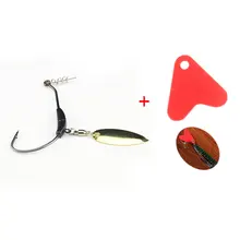 2 шт. кривошипный крюк с Свинцовые блестки ложки и 2 шт. пластиковые хлопья 2 г/4 г/7 г Пружинные поворотные Кривошипные мягкие крючки для Червяков рыболовные снасти