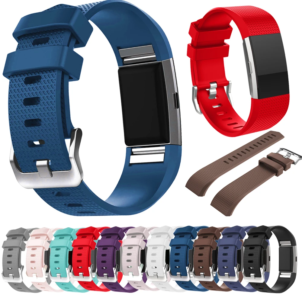 20 Colors Silicone Watch Band Strap For Fitbit Charge 2 Watchband Bracelet Belt Sport Replacement Rubber Wristbands Small Size | Наручные