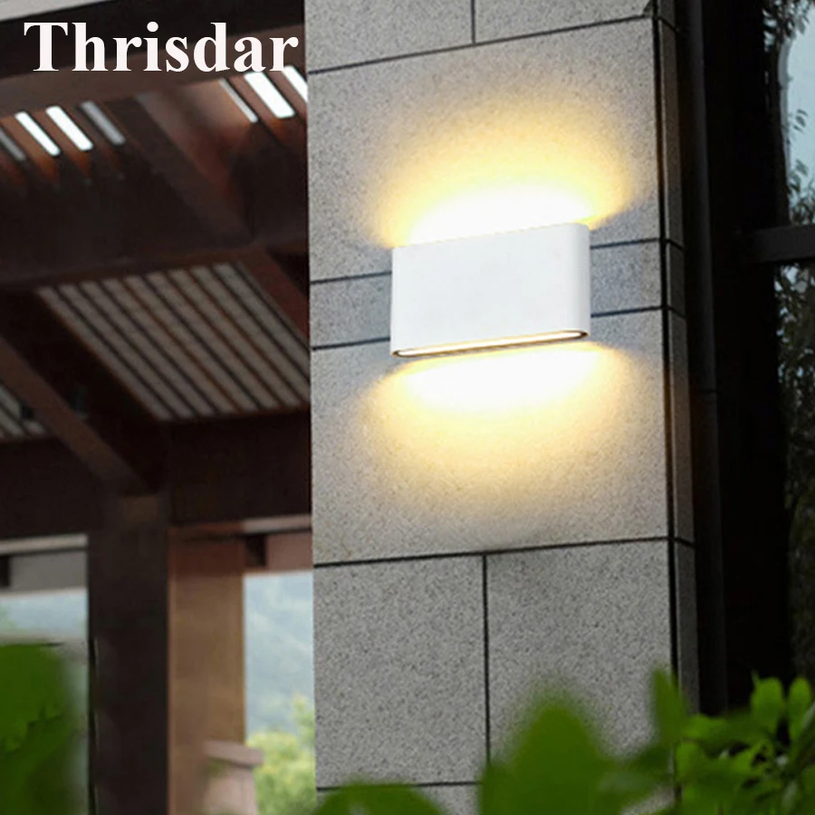 Thrisdar 2 шт. светодиодный настенный светильник светильники открытый сад крыльцо настенный светильник Водонепроницаемый вилла двор коридор