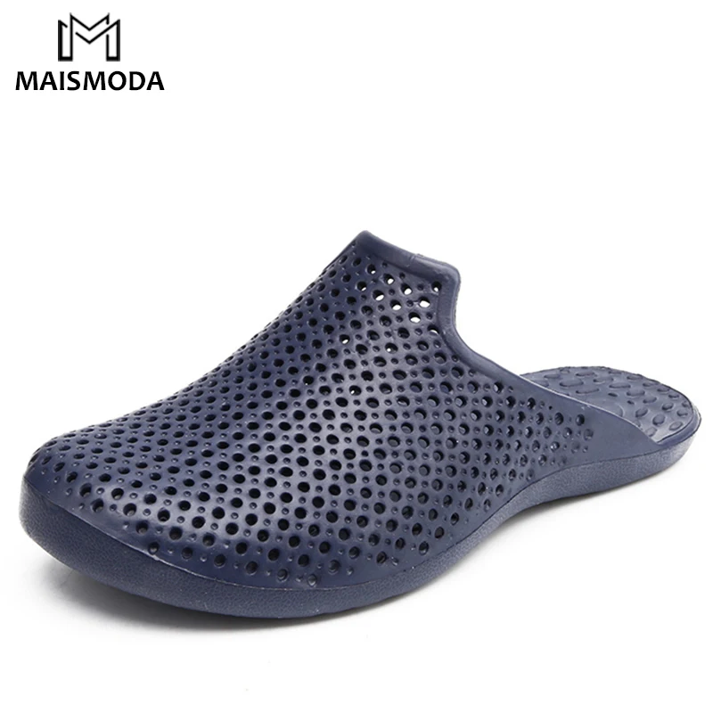 

MAISMODA 2018 Summer Hollow Out Slippers Breathable Beach Flops For Men Casual Non-slip Flats Sandals Men zapatos 39-46 YL181
