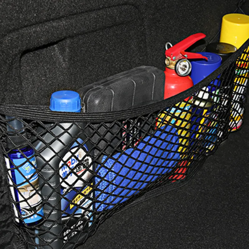 Универсальный Эластичный автомобильный сетчатый карман на заднее сиденье багажника, автомобильный органайзер, держатель для хранения обуви, Волшебная наклейка, сумка