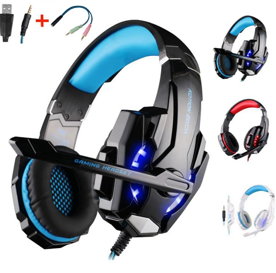 KOTION EACH G9000 Gaming Headphone Headset Stereo Earphone Headband with Mic LED Light for Tablet Notebook Ipad SP4 Gamer XBOX KOTION EACH G9000 Gaming Headphone Headset Stereo Earphone Headband with Mic LED Light for Tablet Notebook Ipad SP4 Gamer XBOX